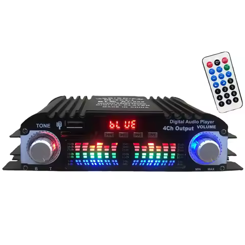 1600W Peak Power HiFi Sound Amplifier Remote Control Bluetooth-Compatible Home Car Power Amplifier M