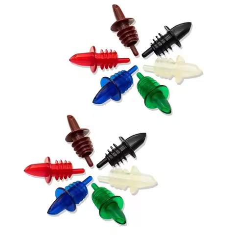 10 Pcs Spout Pourer Stopper Plastic Liquor Bottle Pourers Oil Pourer Dispenser
