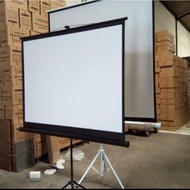 LAYAR 70 inch projector tripod Screen | 70 inch standing projector screen