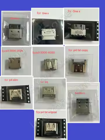 50pcs SOCKET For PS3 Slim 3K 4K for PS4 Pro PS5 Compatible Port Socket For Xbox One Series X S Host 