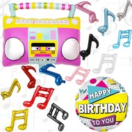 Radio Balloon Concert Decoration Note Balloon Birthday Balloon Aluminum Film Balloon Modeling Balloo