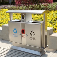 Peel Luggage Sanitation Classification Outdoor Trash Can Outdoor Stainless Steel Four Small Area Man