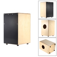 Wooden Cajon Hand Drum Children Box Persussion Instrument with Stings Rubber Feet 23 * 24 37cm