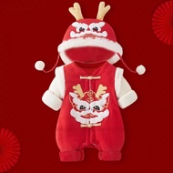 Bodysuit Tết Tài Lộc 2025 Trần Bông Đỏ 3 Lớp Cho Bé Bodysuit Tết May Mắn Bé Trai Bé Gái Quần Áo Trẻ 