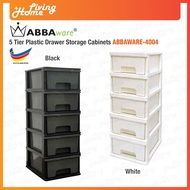 5 Tier Plastic Drawer Storage Cabinets 5 Tingkat Kabinet Laci Plastik ABBAWARE 4004 Plastic Drawer