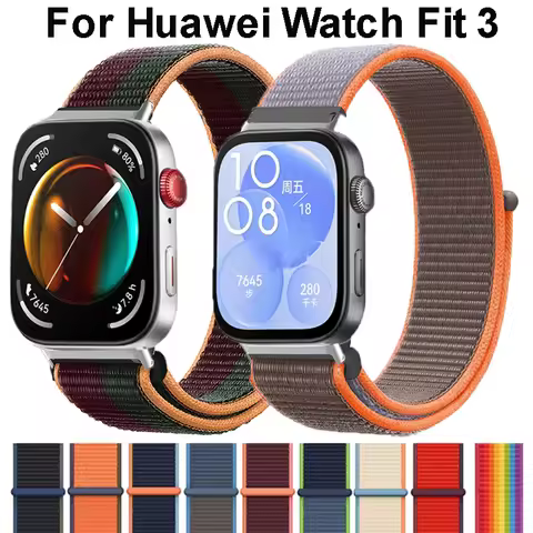 Strap for Huawei Watch Fit 3 Accessories Adjustable Nylon loop Wristband For Huawei Watch Fit3 Brace