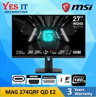 MSI MAG 274QRF QD E2 (27" WQHD 180Hz 1ms RAPID IPS) Flat Gaming Monitor