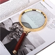 Red Wooden Handle Magnifier Glass / Kaca Pembesar / 10x Detachable  Magnifying Glass 放大镜