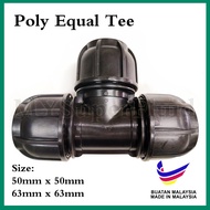 POLY FITTINGS HDPE POLY PIPE EQUAL TEE [50mm] [63mm]