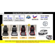 Proton EXORA 1.6 (2009) BITE - Semi Leather Car Seat Cover/Sarung Kusyen Kereta