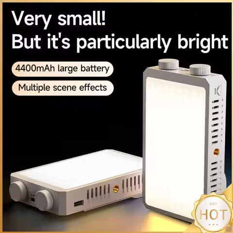 40W LED Camera Light 2800K-9000K Handheld Fill Light 4400mAh Rechargeable Portable Light Panel Video