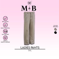 MNB Ladies Pants (LP1079) Women Trousers Fashion Soft Linen Long Pants Slack