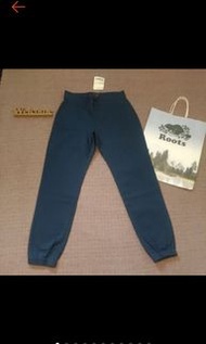 全新 加拿大 ROOTS 個性 雙口袋 束口 直筒 湛藍 長褲 原價3080 男女可穿 25❤ooh lala ❤