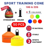 50pcs Football Agility Cone Soccer Marker Football Disc Cone Sport Training Cones Kon Sukan