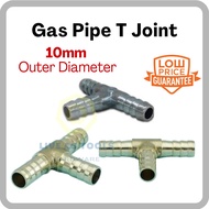 Gas Pipe T Joint/3 Way T Connector/ PENYAMBUNG PIPE DAPUR GAS/ 10mm