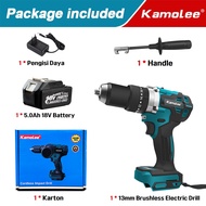 Kamolee 13mm Brushless 650N.M Torsi Tinggi 3 In 1 Bor Listrik 2450rpm Bor Listrik Dampak Kecepatan Tinggi