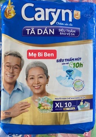 [Tã Dán XL10] Tã Bỉm Dán Người Lớn Caryn Size XL10 Miếng - chính hãng