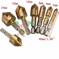 MATA 6pcs aluminum wood drill bit set 6-19mm HSS drill bit hole saw