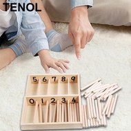 [TENOL] Montessori Spindle Box Mathematical Toy Preschool Boys Girls Wood Color