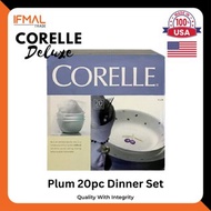 (Ready Stock) Corelle Plum 20pc Dinnerware Set | Deluxe Dinner Serve Set