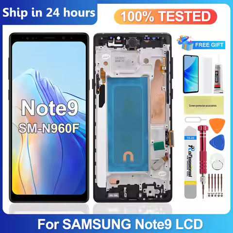 TFT For Samsung Galaxy Note9 N960F N960F/DS N960U LCD Display Digital Touch Screen With Frame For Sa