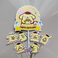 POMPOMPURIN TOPPER / (LA-001) POMPOMPURIN CAKE TOPPER POMPOMPURIN TOPPER/ CUPCAKE CUPCAKE DECORATIVE