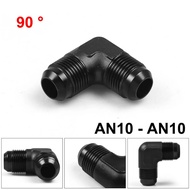 AN10 10-AN Male to 10AN AN-10 Male 90 Degree Flare Swivel Fitting Adapter BLACK TT102206