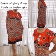 (M.pita flower) Marissa Batik Nighty Dress Cotton Lounge Nightwear Pyjamas Set Baju Tidur Skirt Kelawar印尼纯棉蜡染蝙蝠袖宽松休闲睡裙