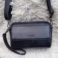 Genuine Leather Handbag Men's Clutch Handbag - Genuine Leather Sling Bag