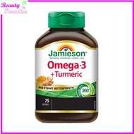 Jamieson - 奧米加-3 + 薑黃 75粒軟膠囊 [平行進口] 此日期前最佳:2027年04月30日