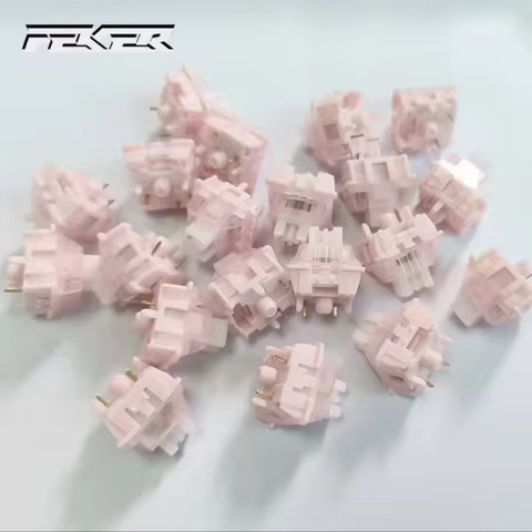 FEKER Aphonia Slient Pink Linear Switch 5 Pins 45g Mechanical Keyboard DIY Custom Accessories Switch