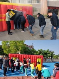 Inflatable fire simulation escape tent safety fire drill experience house school propaganda evacuati