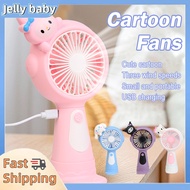 Cartoon Kids Fan Portable USB charging fan handheld small fan summer desktop fan For Kids Child Adul