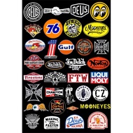 RK (VOL III) 34PCS MOTORCYCLE STICKERPACK LAPTOP STICKER MOONEYES VONDUTCH DEUS EX MACHINA VONDUTCH