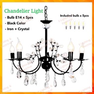 Crystal chandeliers Lampu Gantung Chandelier Mentol Led E14