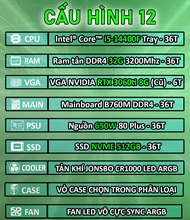 PC Gaming i5 14400f / RTX 3060ti / ram 32G / SSD 512G Case Gaming Máy tính chơi game Giá rẻ nhất