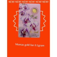 Momas gold bar 0.1gram emas999