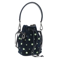 FENDI Montresor 迷你肩背包 絲絨海軍藍 正品 ka1684M