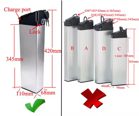 G-Force T42 750W Folding Fat Tire Electric Bike Battery Pack Samsung 50E 48V 20Ah 960Wh Foldable Ebi