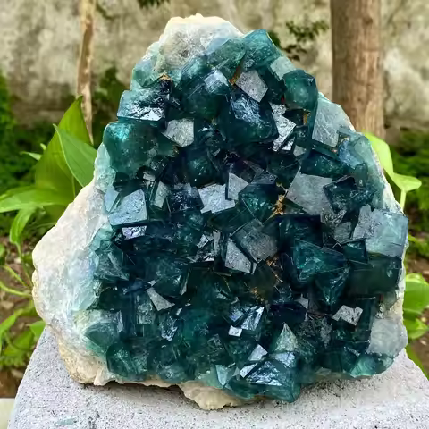 Natural Green Fluorite Crystal Mineral Healing specimens