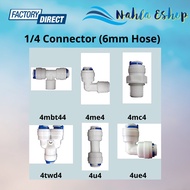 Water filter fitting Connector For RO tube 6mm(Quality Products)