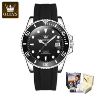 OLEVS 6650 Full-automatic Silicone Strap Men Wristwatches Waterproof Japan Automatic Mechanical Fash
