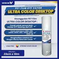 33cm x 10m PET FILM DTF VATOR ULTRA COLOR Premium Quality Solid Bright
