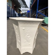 Large high-quality plastic pot 44*48cm, white LG-PLT 440*480 hexagonal flower pot