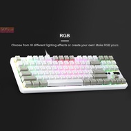 COD/❡◎ rakk lam-ang Lite RGB Mechanical Gaming Keyboard outemu PBT White keycaps, brand new