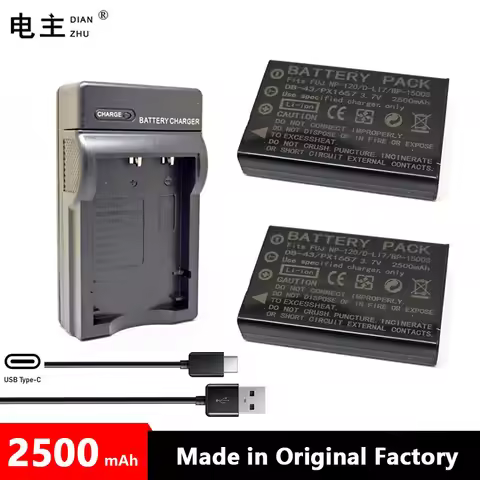 NP-120 NP120 DL17 D-L17 DB-43 BP-1500s Battery Charger for Fuji Fujifilm F10 F11 M603 Zoom Pentax MX