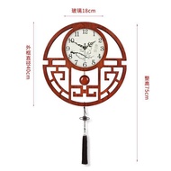 Creative Clock Medium Unique Wall Clock Double Quartz Watch Living Room Mute Ancient Wooden Clock Ch