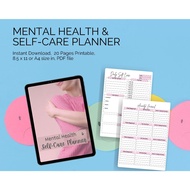 Mental Health & Self-Care Digital Planner | Instant Download A4/8.5x11 | Daily Wellness & Balance Co