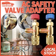 Cartner R410A R32 R22 Refrigeration Charging Valve Adapter Air Conditioning Safety Gas Valve Kit  Sa