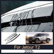 Door Visor For Jetour T2 2025- Rain Visor Rain Guards Window Visors Deflector Acrylic Window Visors 